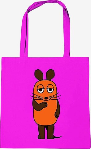 LOGOSHIRT Shopper 'Die Sendung mit der Maus' in Roze: voorkant