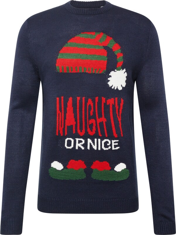 Only & Sons Pullove 'XMAS' in Navy