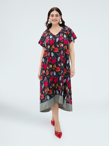 Fiorella Rubino Jurk in Blauw: voorkant