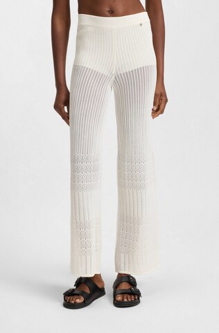 BOSS Regular Pants 'Folie' in White: front