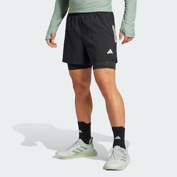 ADIDAS PERFORMANCE Regular Workout Pants 'Own the Run' in Black: front