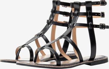 DreiMaster Vintage Strap Sandals in Black