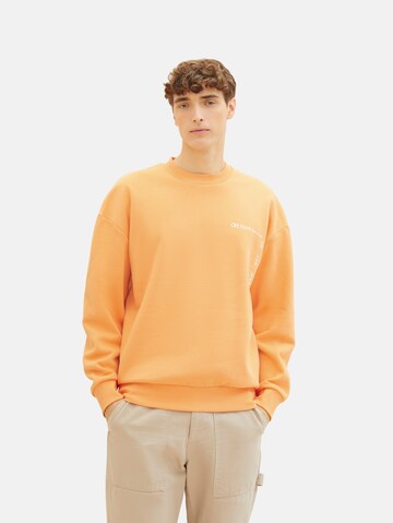 TOM TAILOR DENIM Sweatshirt in Orange: front