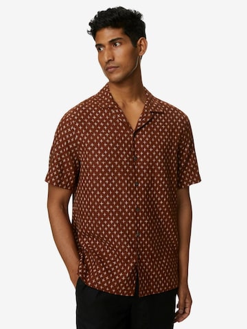 Marks & Spencer Regular fit Button Up Shirt in Brown: front