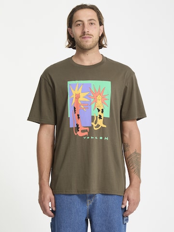 T-Shirt 'Longo Cats BSC' Volcom en vert : devant