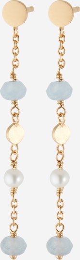 Cercei 'Afterglow Sea' Pernille Corydon Jewellery pe azur / auriu / alb perlat, Vizualizare produs