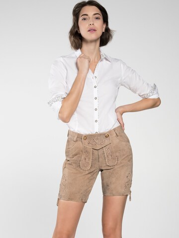SPIETH & WENSKY Regular Klederdracht broek in Beige: voorkant