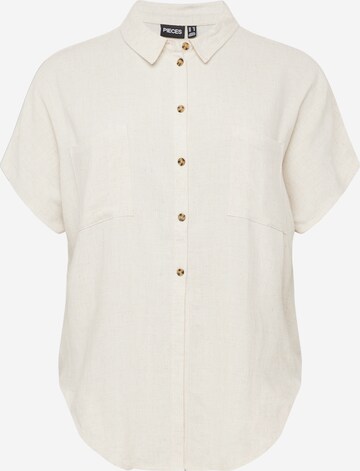 PIECES Curve Bluse 'VINSTY' in Beige: predná strana