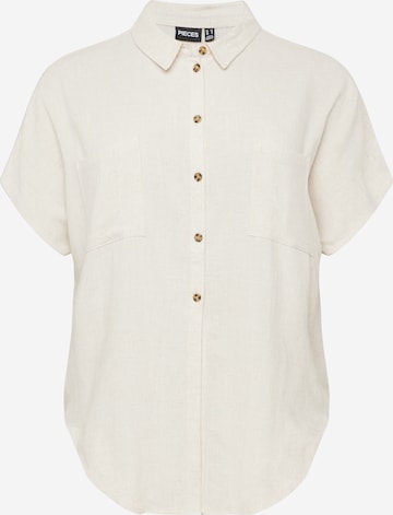 PIECES Curve Blouse 'VINSTY' in Beige: voorkant