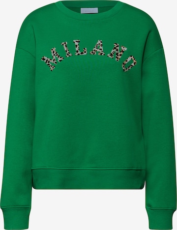 Street One Studio Sweatshirt in Green: front