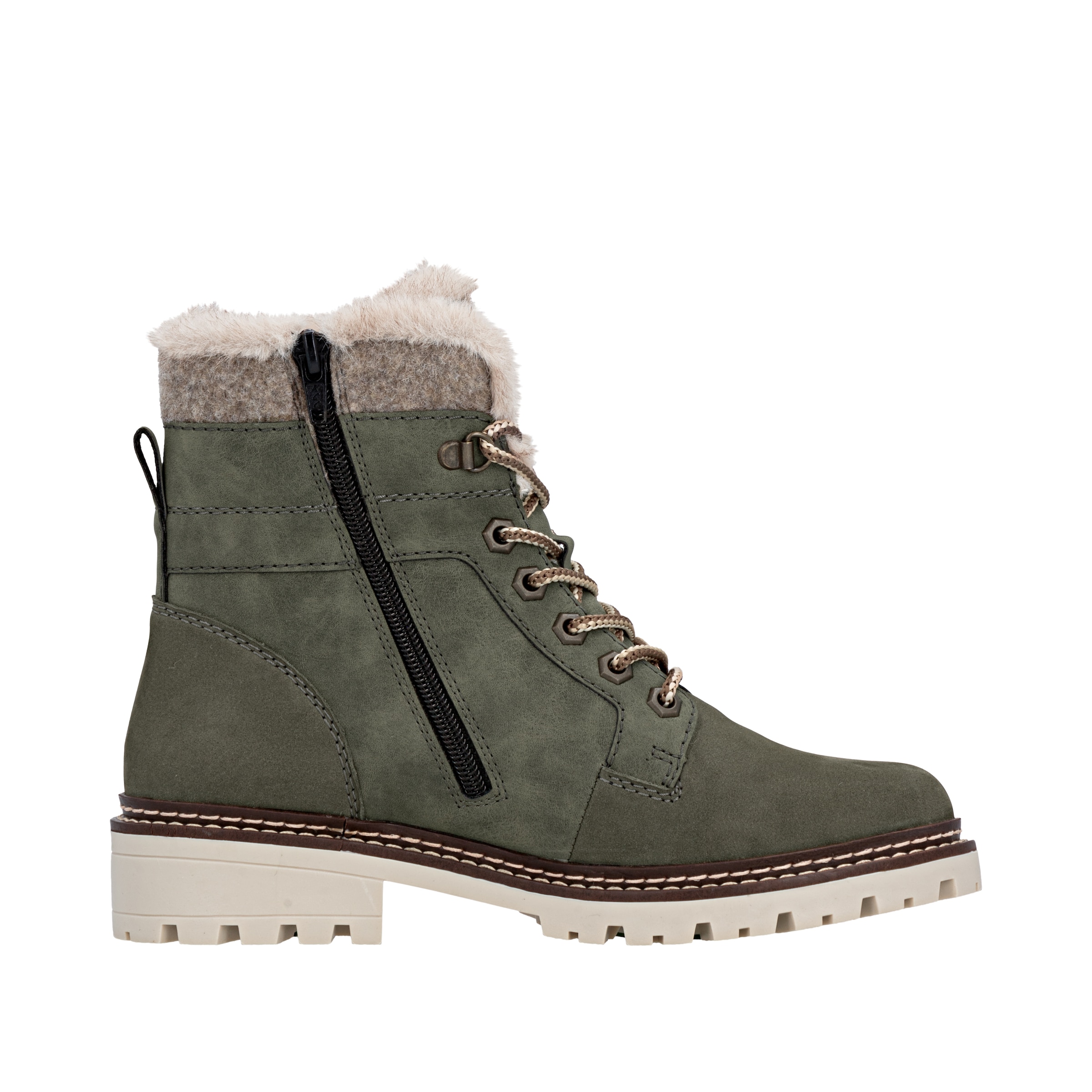 REMONTE Lace-Up Boots 'D0B81' in Green