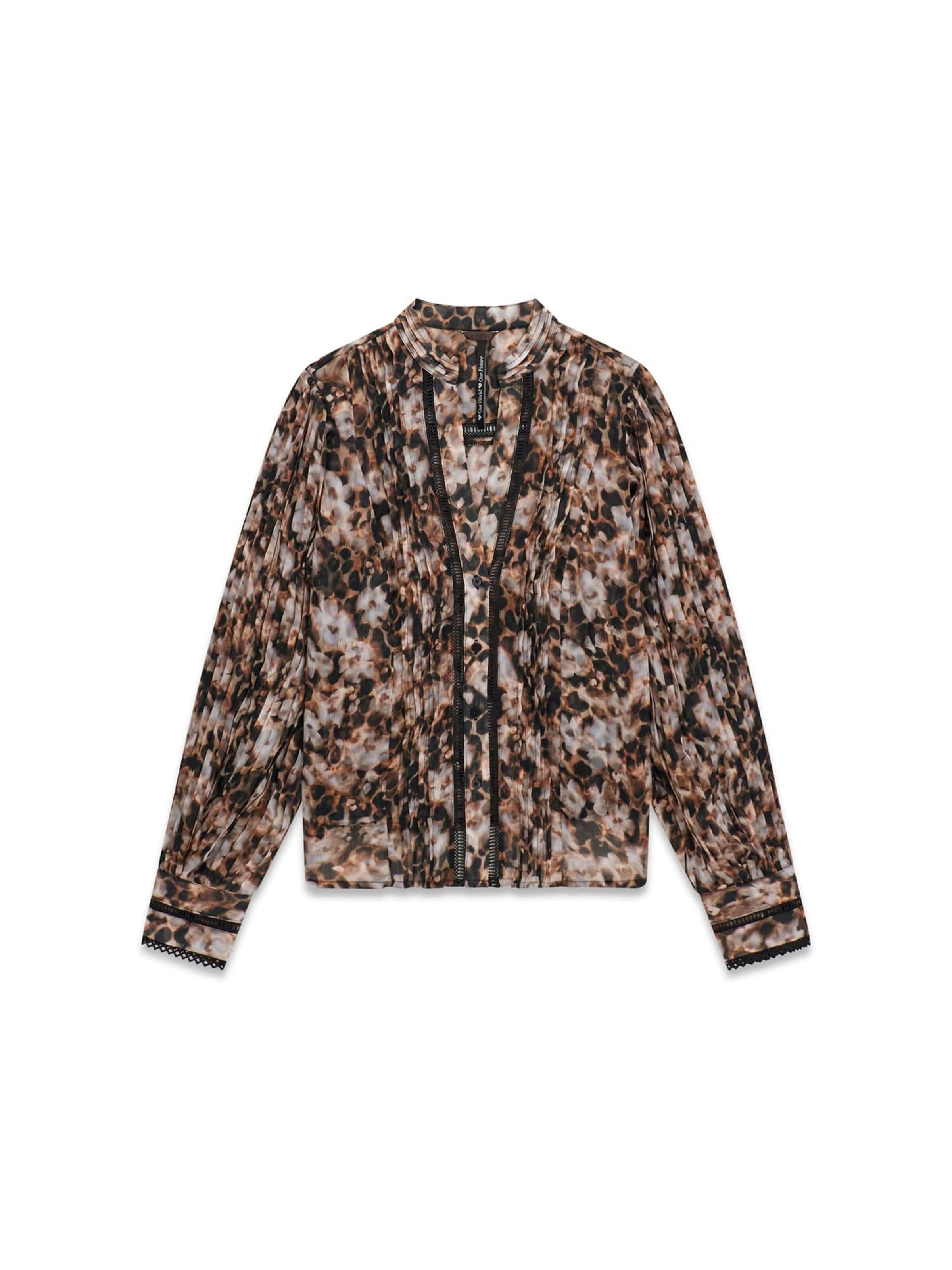 GUESS Bluse 'Josette' in Braun: Vorderseite