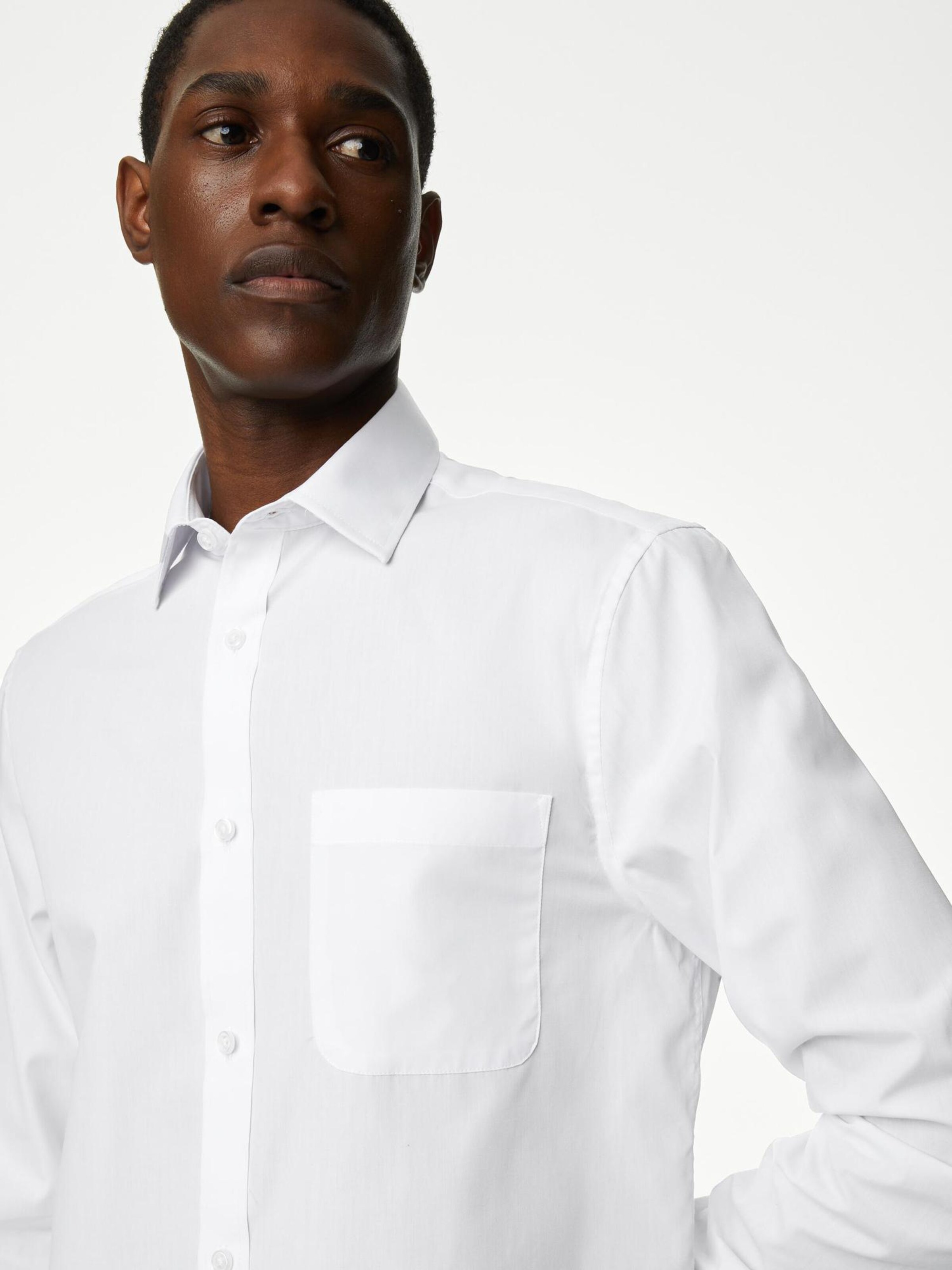 Slim fit Camicia di Marks & Spencer in bianco