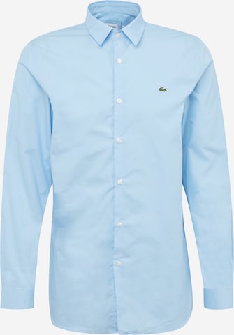 LACOSTE Button Up Shirt in Blue: front