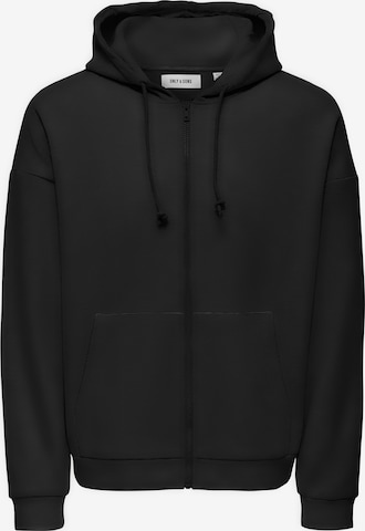 Only & Sons Sweatjakke 'Chase' i sort: forside