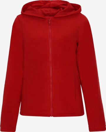 swirly Fleece jas in Rood: voorkant
