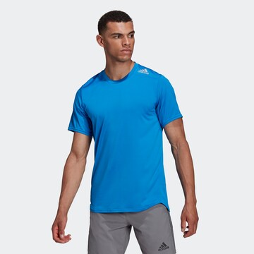 Tricou funcțional 'Designed 4 Running' de la ADIDAS SPORTSWEAR pe albastru: față