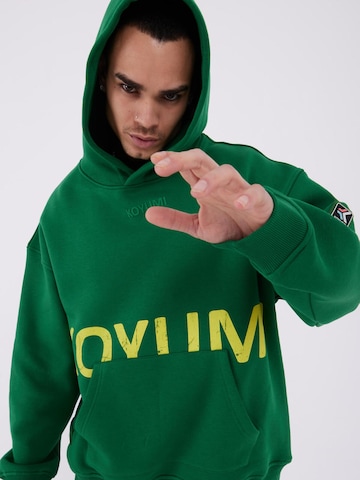 Koyumi Sweatshirt 'Unisex Oversize Hoodie – 3-Faden Stoff, innen angeraut, Suheyla Love it' in Green