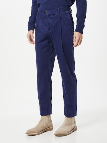 SCOTCH & SODA Slimfit Bandplooibroek in Blauw: voorkant