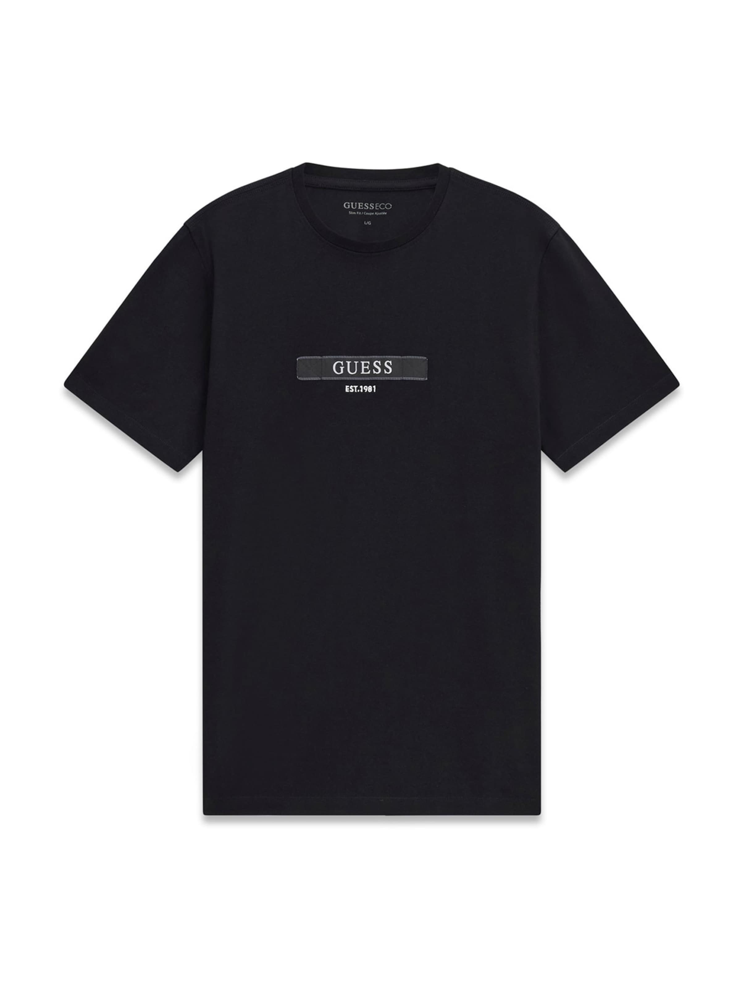 Tricou de la GUESS pe negru: față