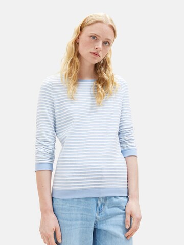 TOM TAILOR DENIM Sweatshirt in Blue: front