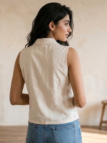 smėlio Reich Couture Palaidinė 'Ivory Cotton Blouse'