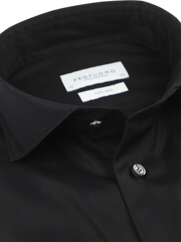 Profuomo Slim fit Button Up Shirt in Black