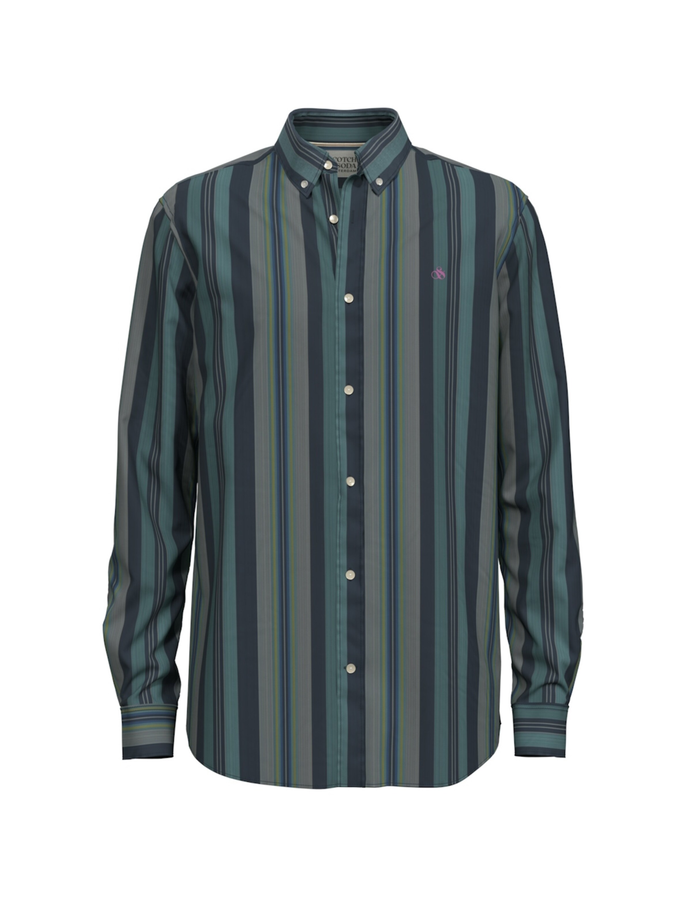 SCOTCH & SODA Regular fit Button Up Shirt in Blue