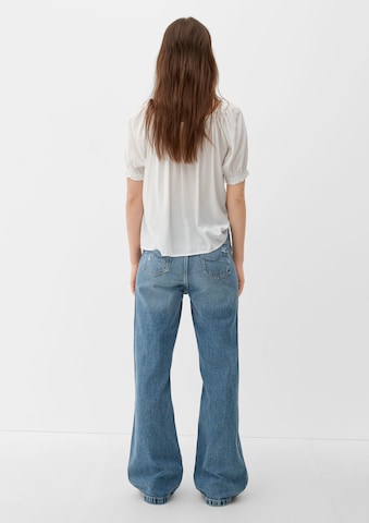 QS Wide Leg Jeans in Blau