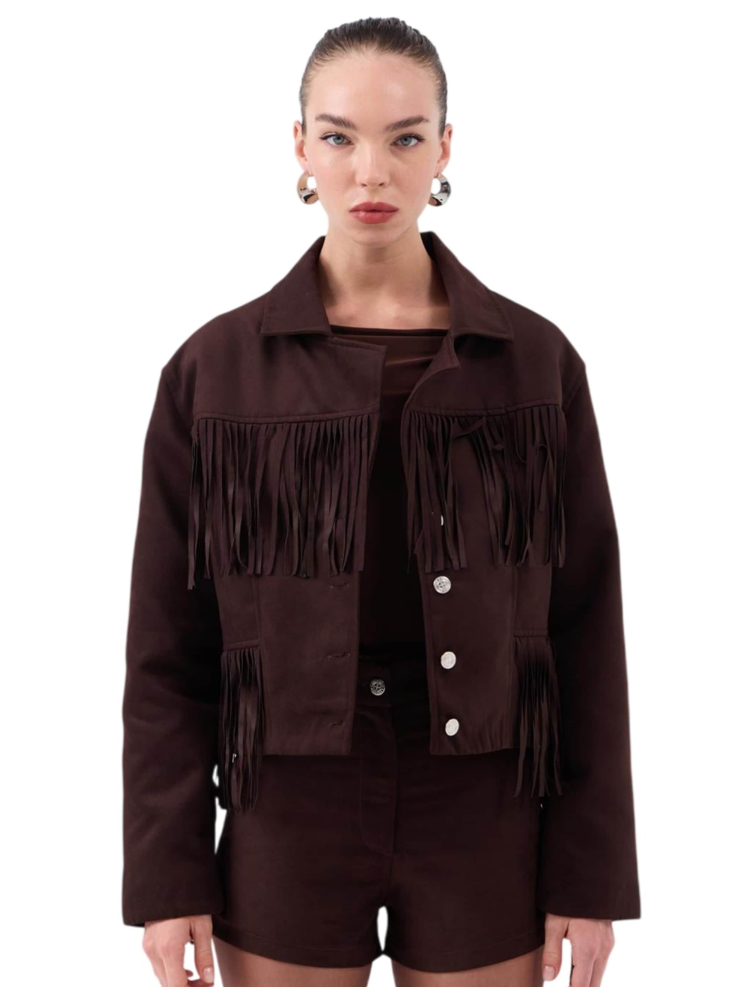 HOLLY LOLLY Between-Season Jacket in Brown: front
