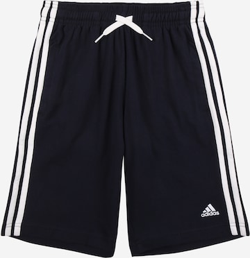 ADIDAS SPORTSWEAR Workout Pants 'Essentials 3-Stripes' in Black: front