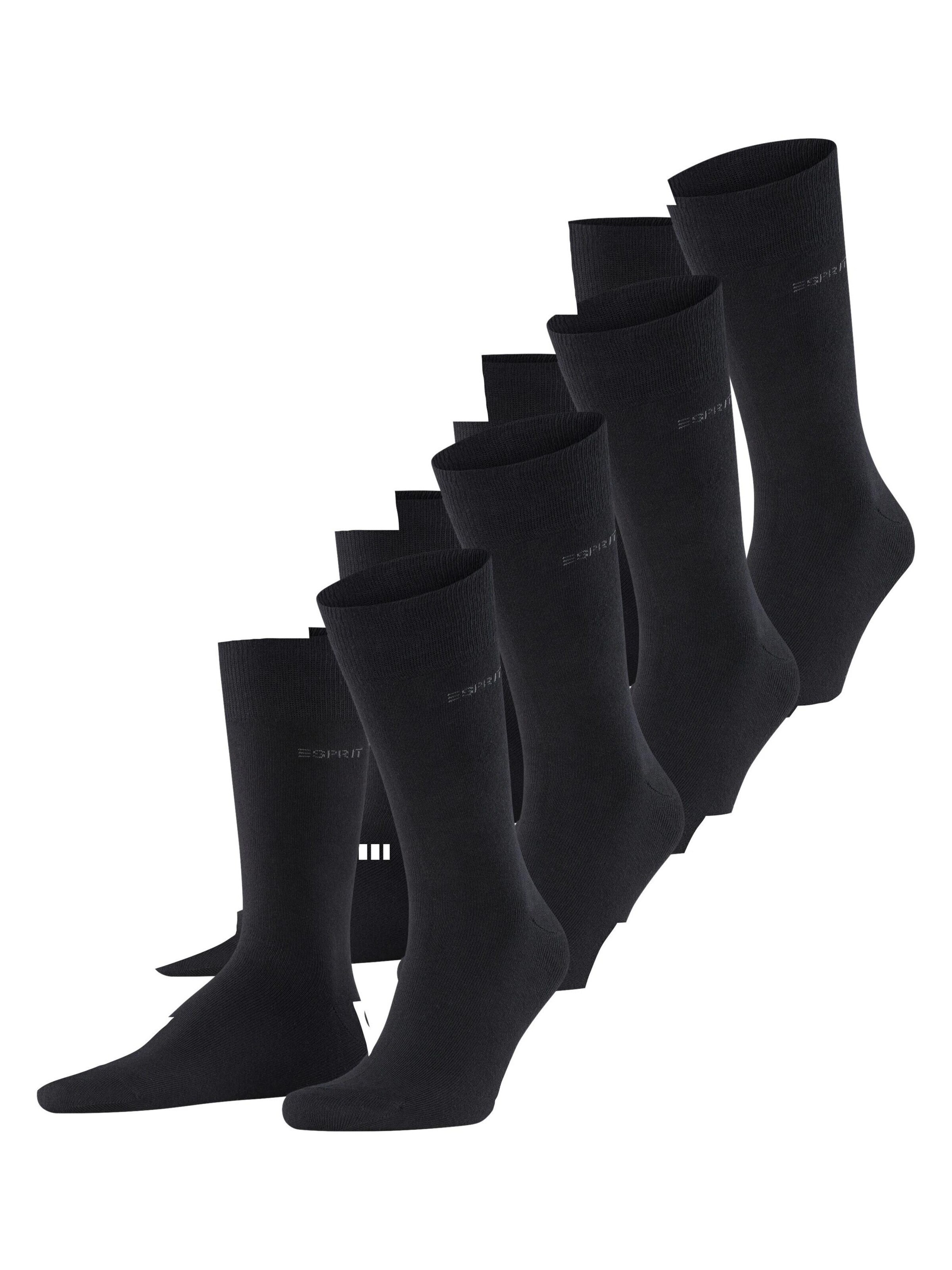 ESPRIT Socken 'Solid 4-Pack'‌‌‌‌‌‌‌‌‌ in Schwarz: Vorderseite