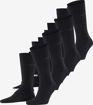 ESPRIT Socken 'Solid 4-Pack' in Schwarz: Vorderseite