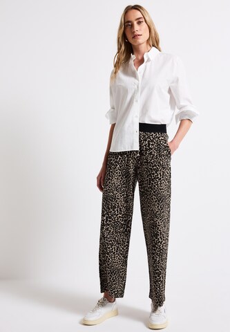 STREET ONE Wide Leg Hose in Schwarz