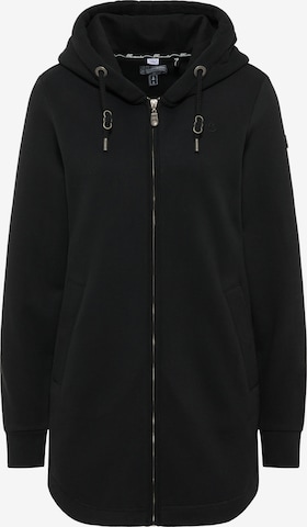 DreiMaster Vintage Zip-Up Hoodie in Black: front