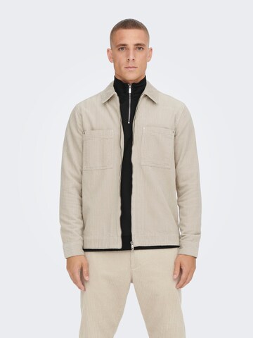 Veste mi-saison 'Tim' Only & Sons en gris : devant