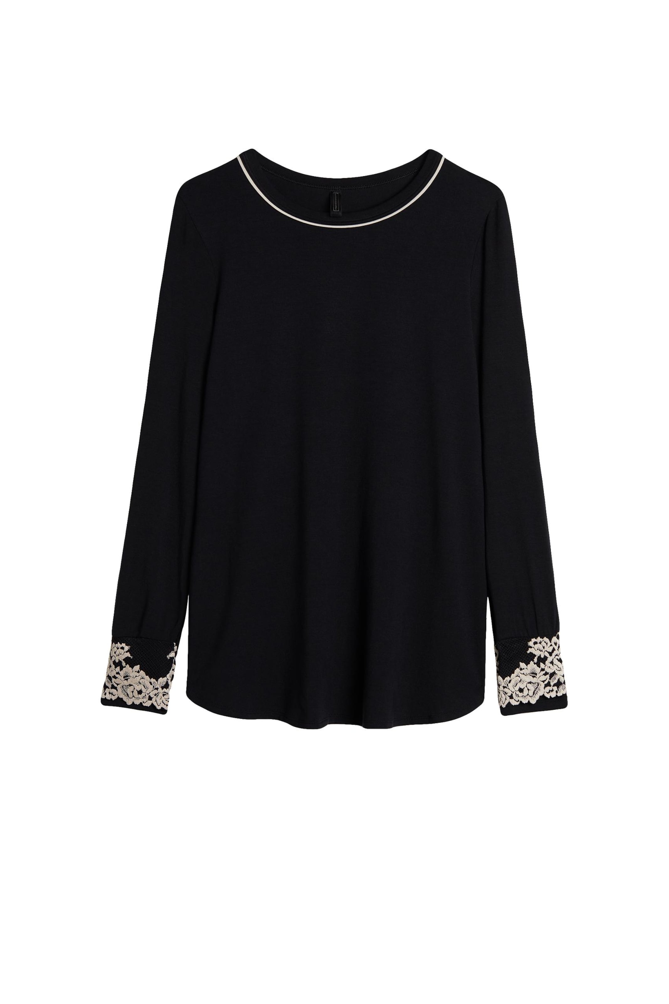 INTIMISSIMI Schlafshirt in Schwarz: Vorderseite