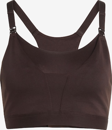 Bustier Soutien-gorge de sport 'Optime Workout Medium Support Bra' ADIDAS PERFORMANCE en marron : devant