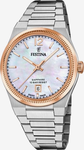 Montre à affichage analogique 'Rive Collection Swiss' FESTINA en argent : devant