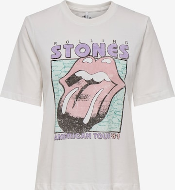 ONLYMajica 'ONLROLLING STONES' - bijela boja: prednji dio