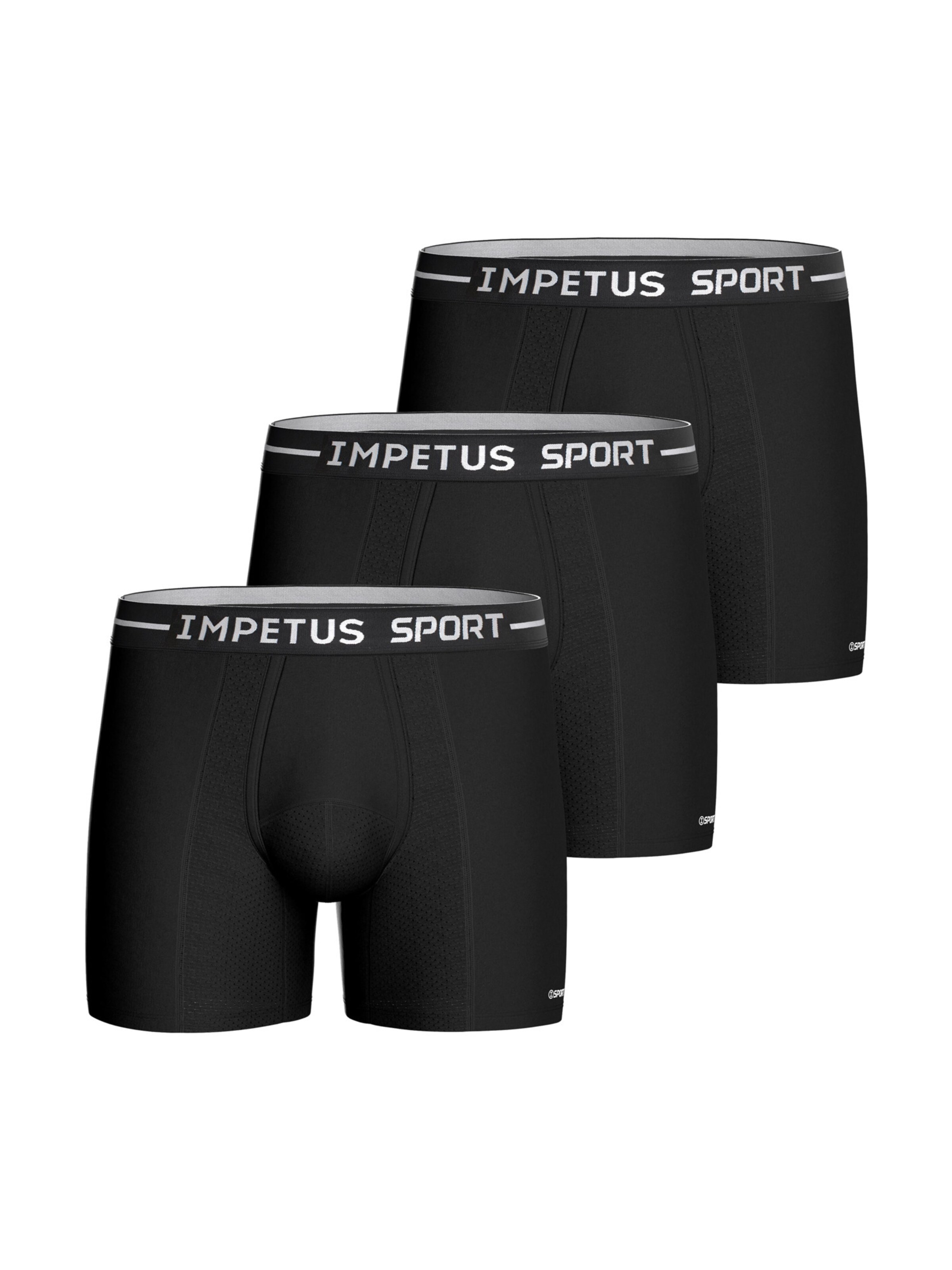 Boxers IMPETUS en noir : devant