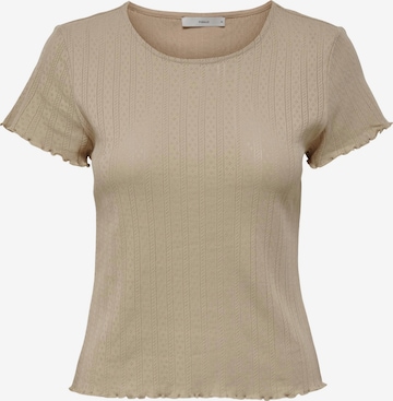 T-shirt ONLY en beige : devant