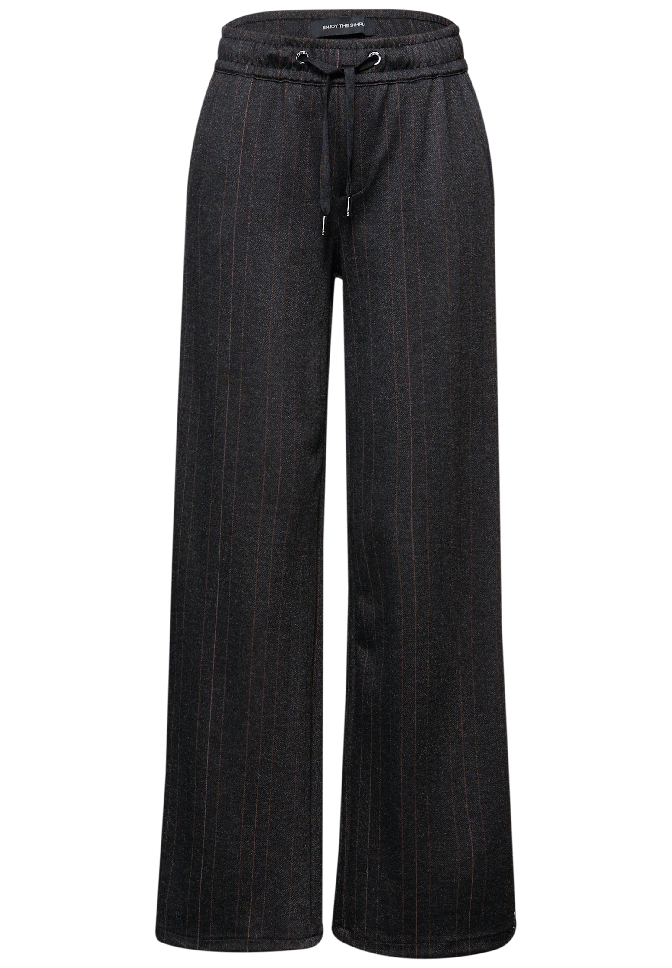 STREET ONE Loosefit Hose in Schwarz: Vorderseite