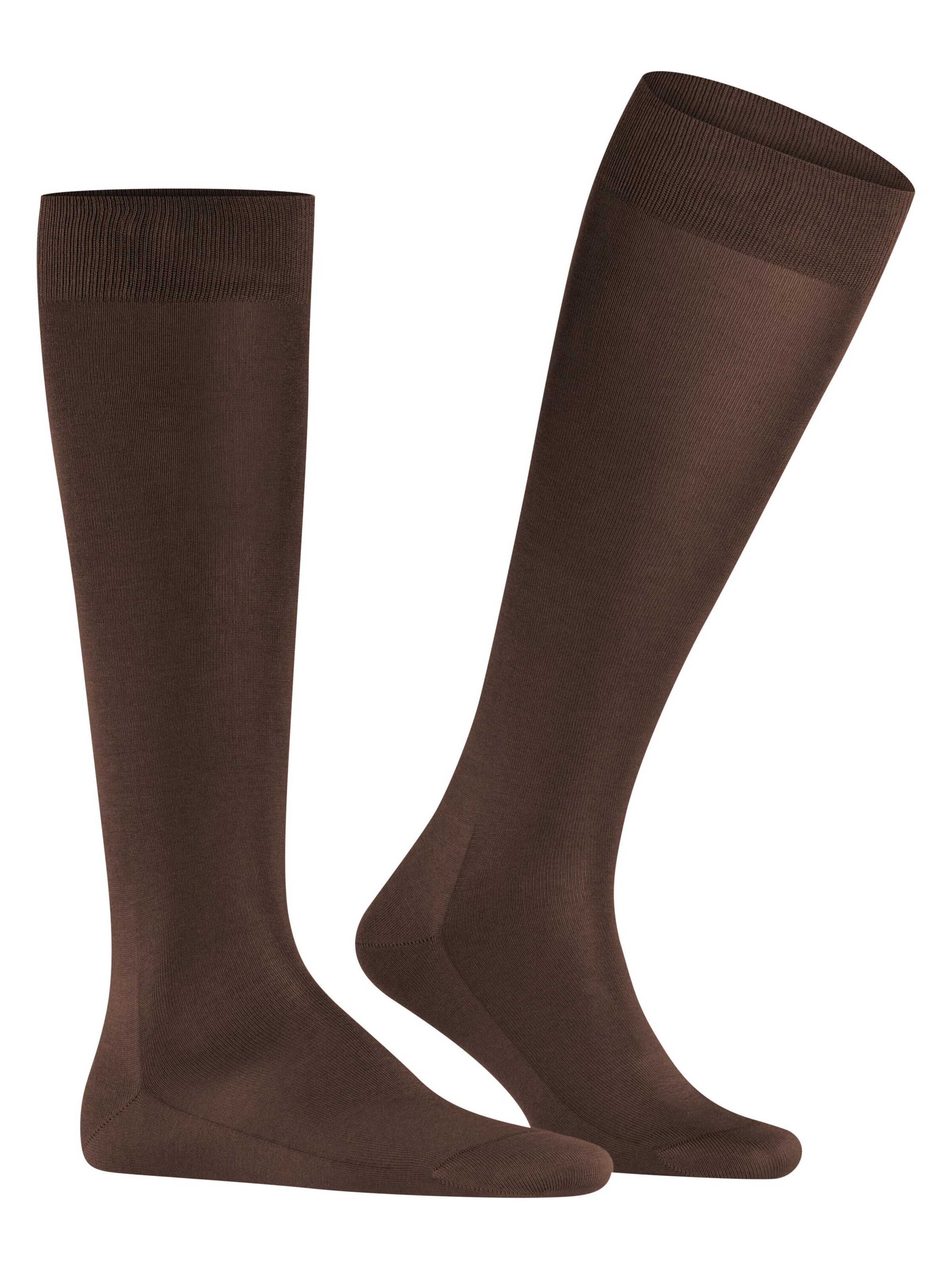 FALKE Knee High Socks 'Tiago' in Brown