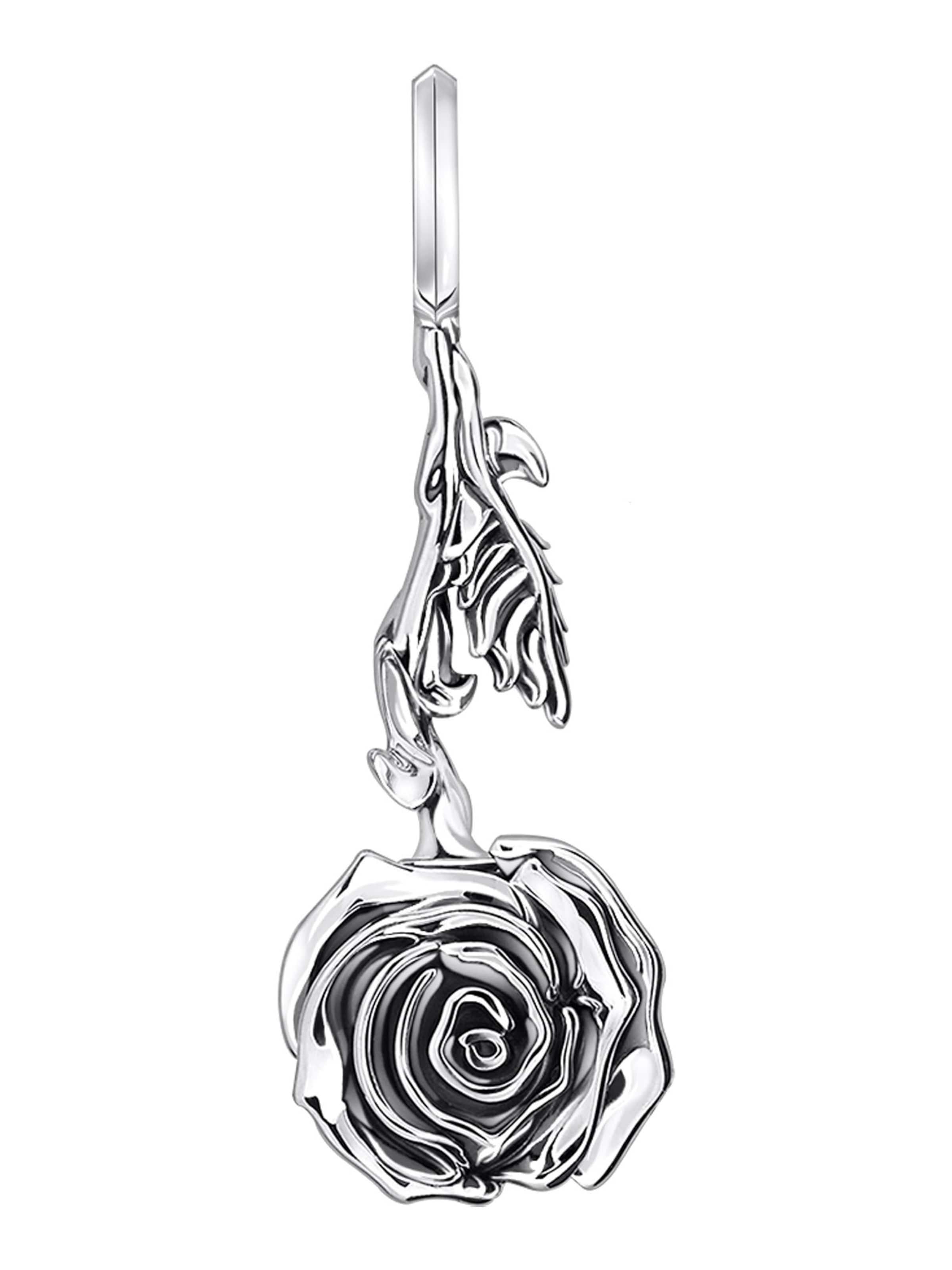Thomas Sabo Anhänger 'Midnight Rose' in Silber: Vorderseite