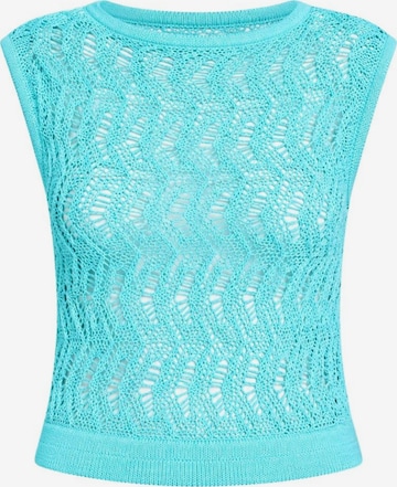 Süel knitwear - Top de punto 'Narcissus' en azul: frente