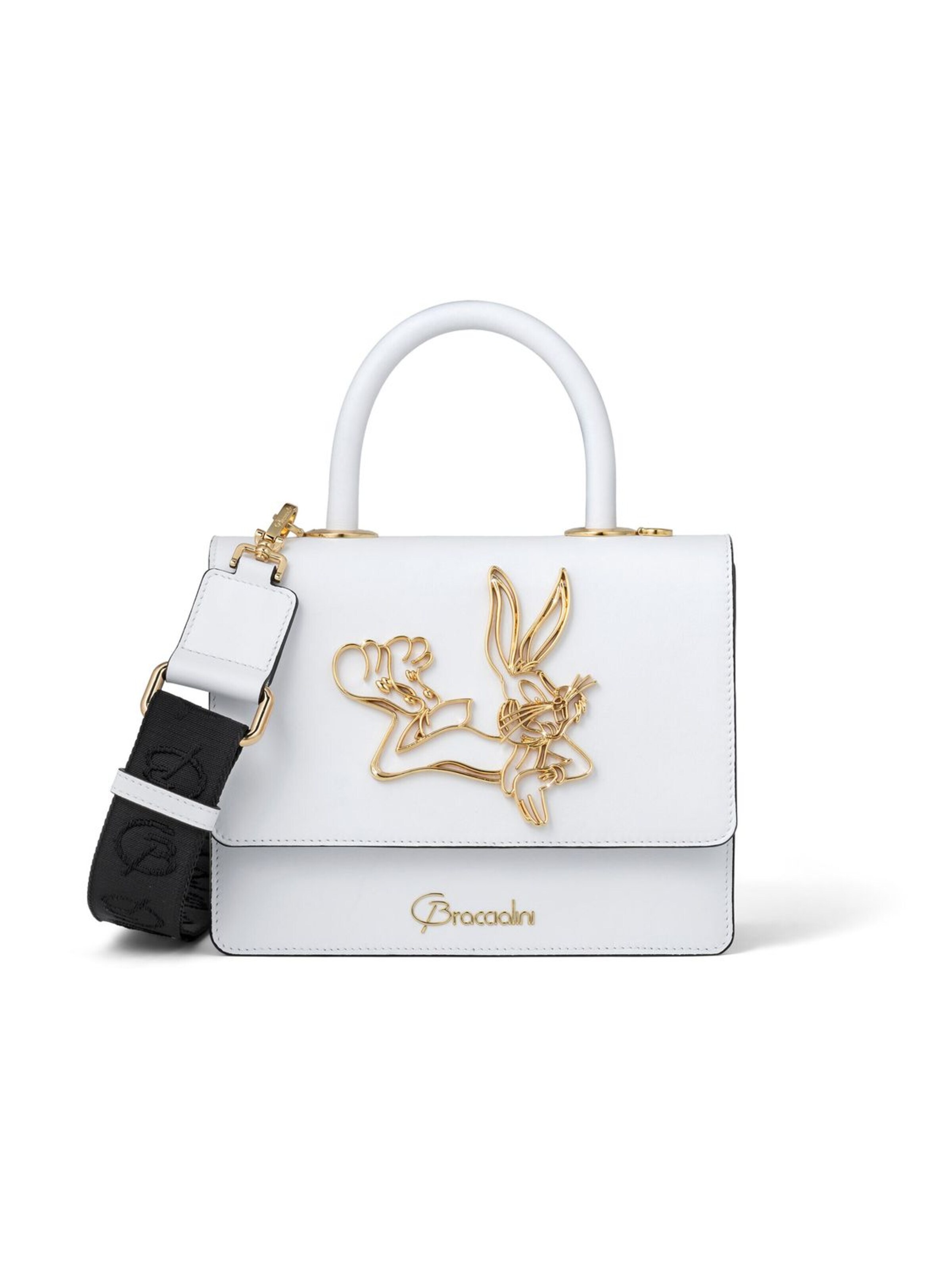 Braccialini - Bolso de mano 'Audrey Bugs Bunny' en blanco: frente