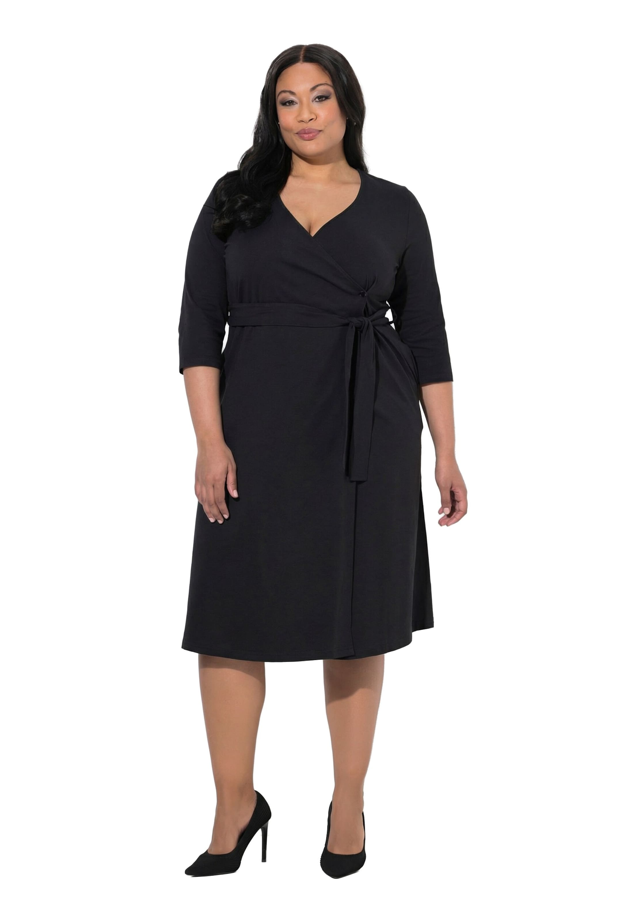Ulla Popken Kleid in Schwarz: Vorderseite