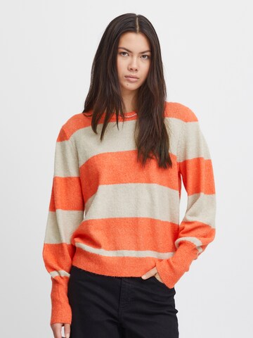 ICHI Pullover 'DUSTY' in Orange: predná strana