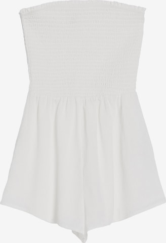 Bershka Jumpsuit in White: front